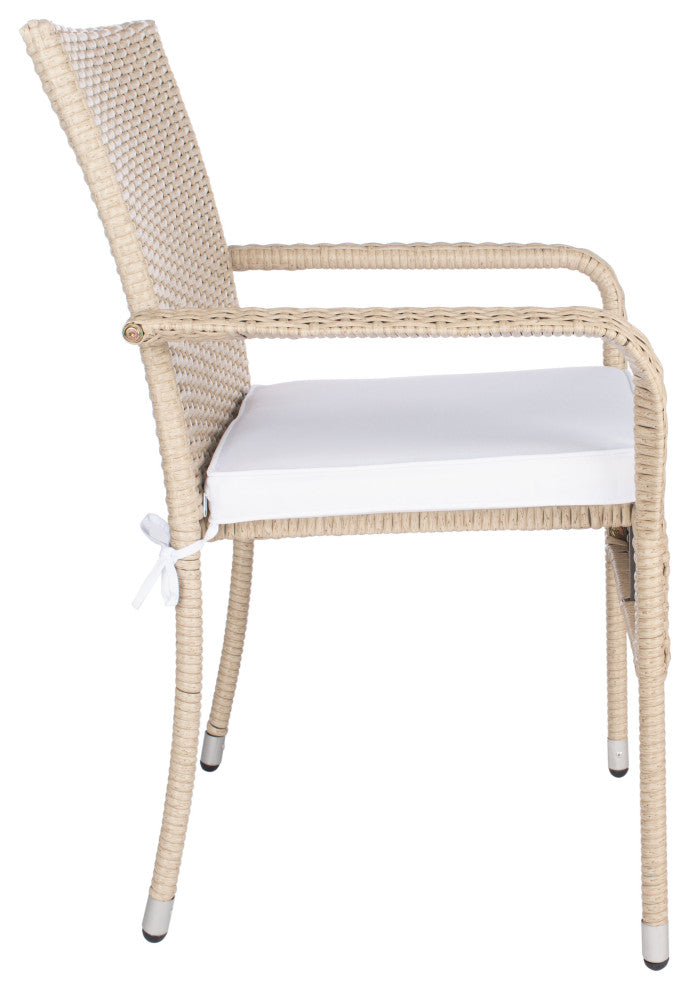 Safavieh Outdoor Laina Bistro Set, Beige / White
