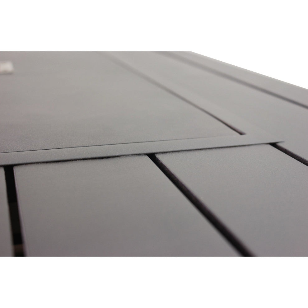 Courtyard Casual Santa Fe Rectangle Sling Base Fire Pit With Amber Fire Glass