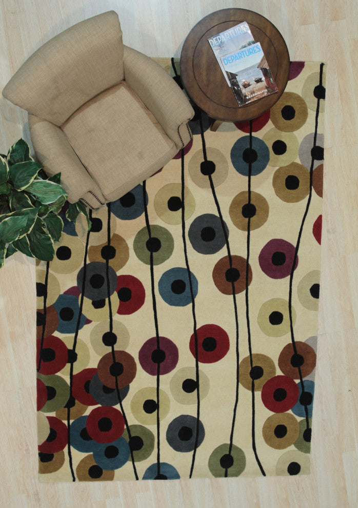 MIX Transitional Stripe Modern Tufted Area Rug