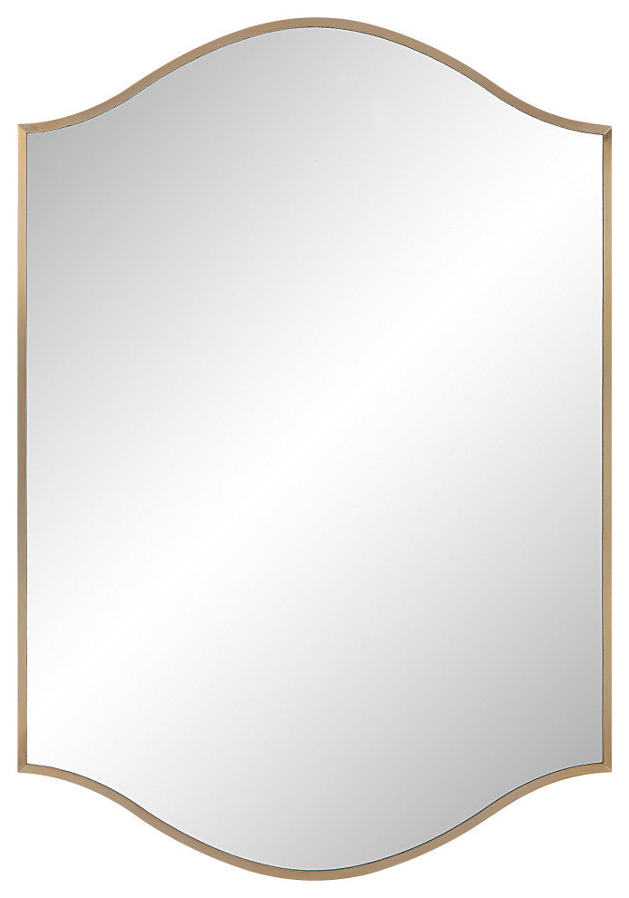 Florianne 36" Tall Rectangular Arch Mirror, Champagne