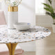 28" Dining Table, Round, White Gold, Metal, Modern, Cafe Bistro Hospitality