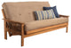 Caleb Frame Futon With Butternut Finish, Suede Peat