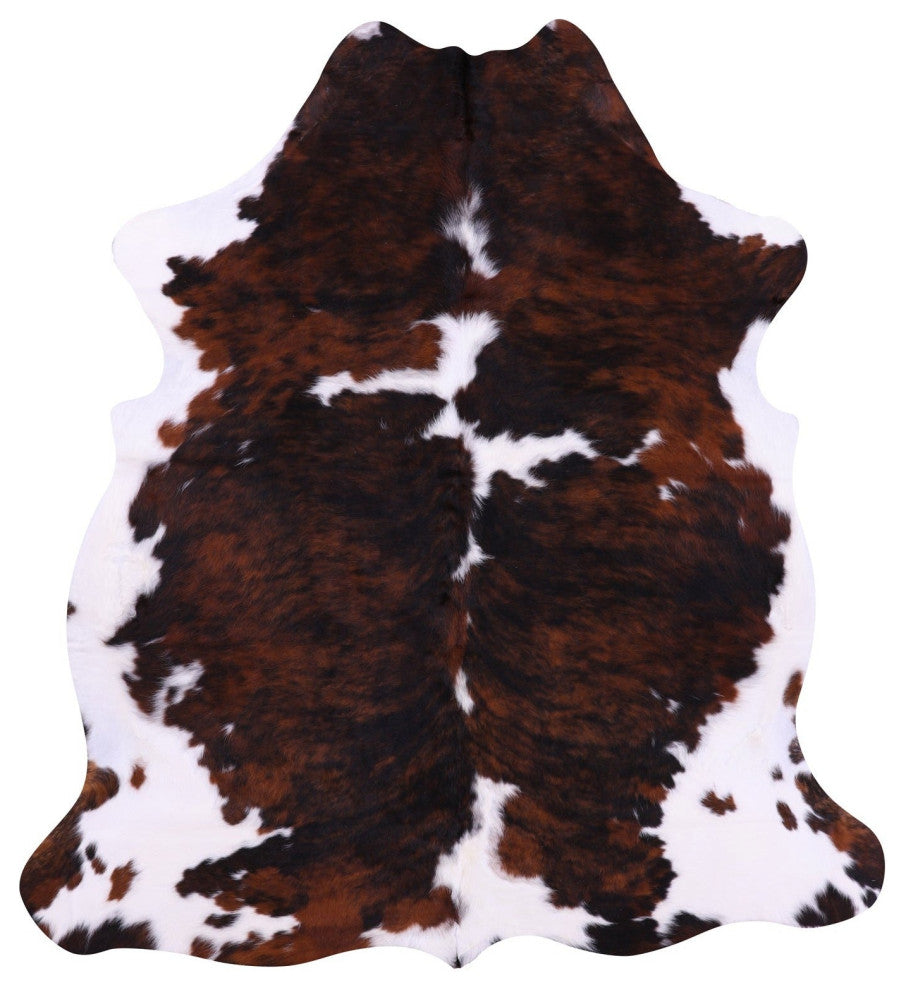 6' 9" X 6' 3" Organic Natural Hair-On Cowhide Area Rug C1646