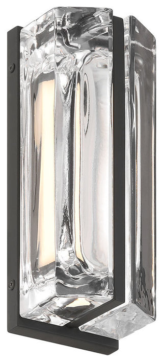 Langferd, Outdoor, 12", Matte Black, Clear Glass