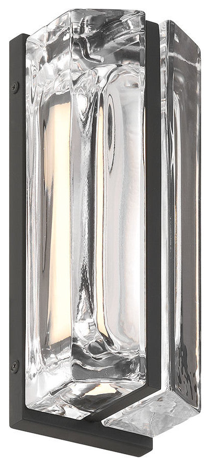 Langferd, Outdoor, 12", Matte Black, Clear Glass