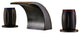 Round Dual Handle Deck Mounted Waterfall Oil Rubbed Bronze Basin Sink Faucet