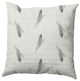 Feather Stripe Decorative Throw Pillow, Lunar Gray, 16"x16"