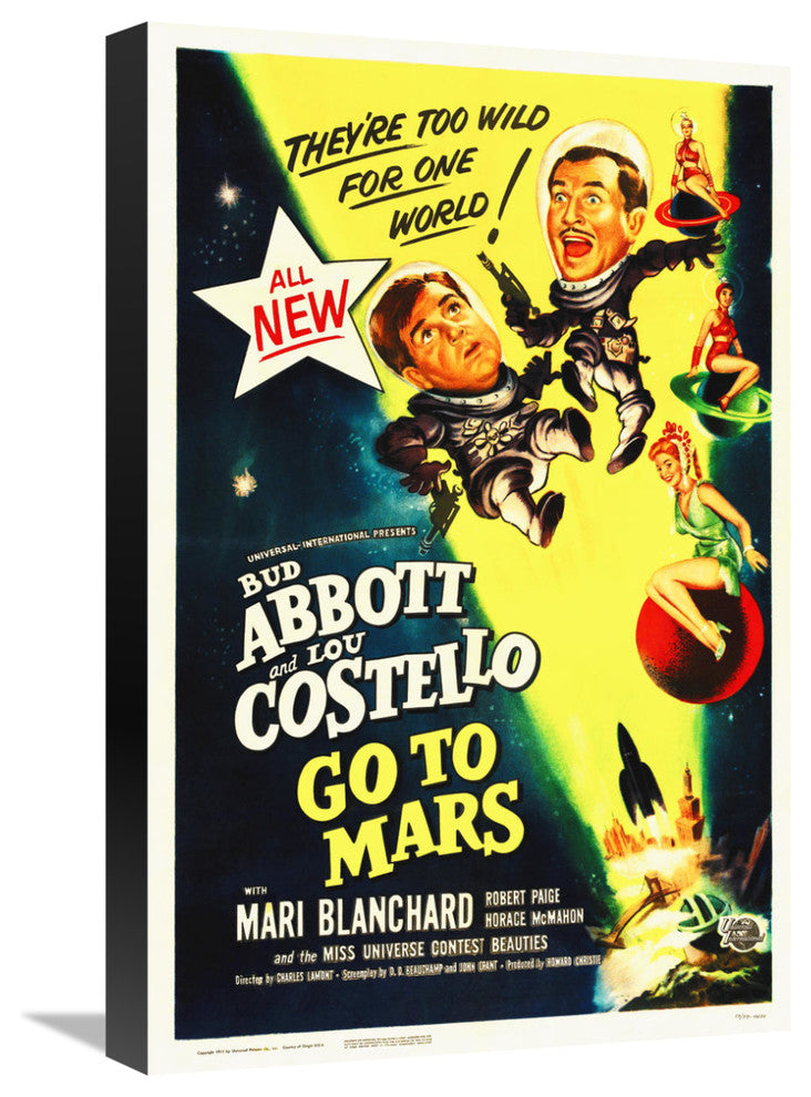 "Abbott & Costello - Go To Mars" Canvas by Hollywood Photo Archive, 14x22"