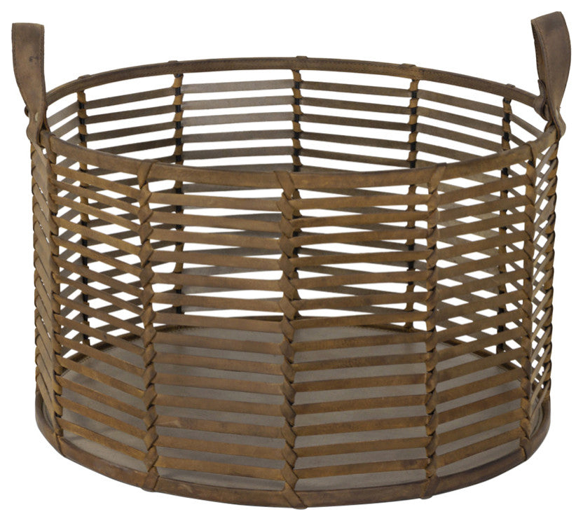 Regina Andrew Finn Leather Basket Large