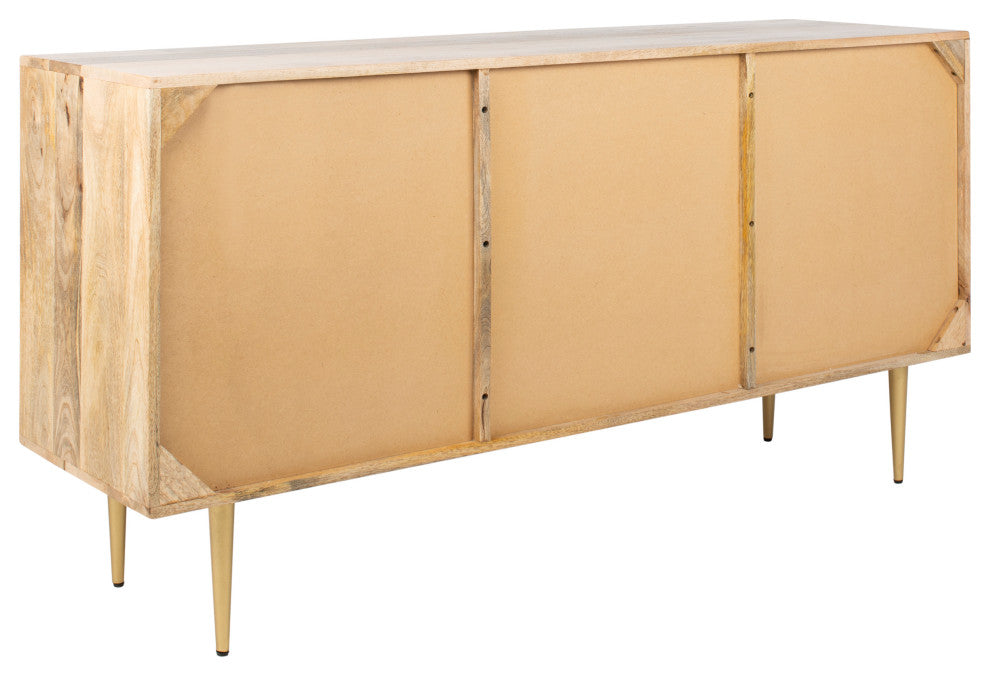 Safavieh Couture Titan Inlayed Cement Sideboard, Natural/Brass