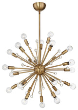 Galea 24 Light Chandelier, Warm Brass