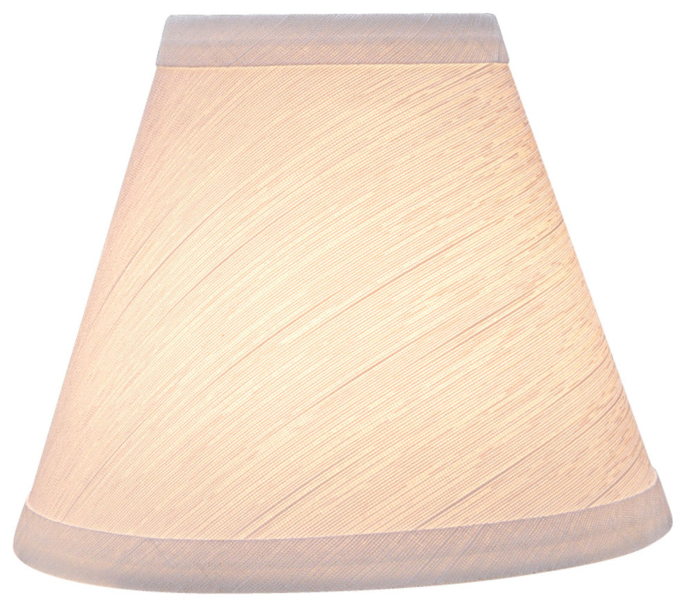 32109-2 Small Hardback Empire Chandelier Clip On Lamp Shade Eggshell 3"x6"x5"