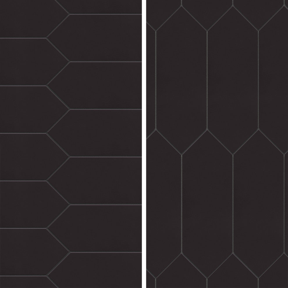 Kite Black Porcelain Floor and Wall Tile