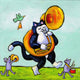 Marmont Hill, "John Phillips Sousa Cat" by Janet Nelson on Wrapped Canvas, 32x32