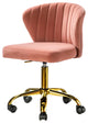 Swivel Task Chair With Tufted Back, Pink