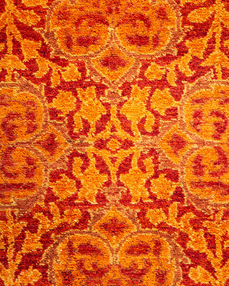 Mogul, One-of-a-Kind Hand-Knotted Area Rug Orange, 2'7"x13'9"