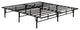 Chara Metal Platform Slatted Bed Frame, Black, King