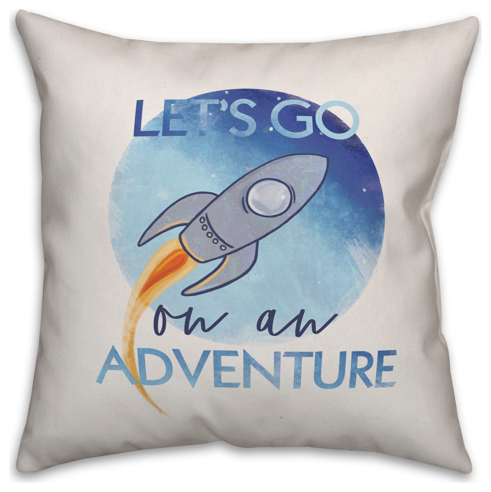 Let's Go on an Adventure 16x16 Spun Poly Pillow