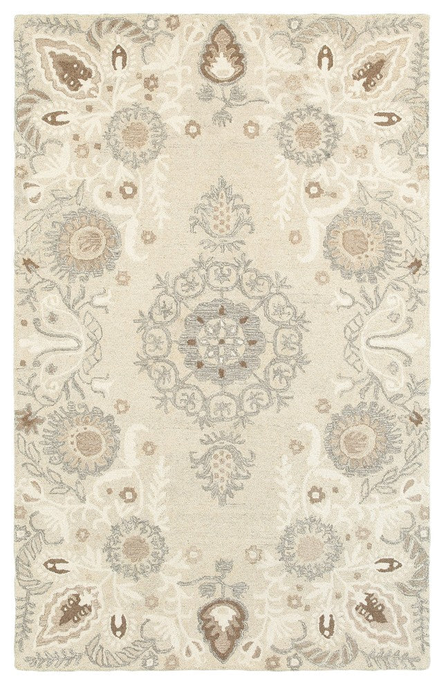 Oriental Weavers Craft Collection Sand/ Ash Floral Indoor Area Rug 8'X10'