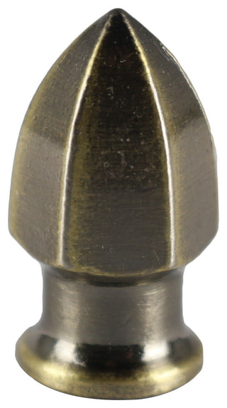 Parasol Lamp Finial, 1 5/16" Tall, Antique Brass, Single