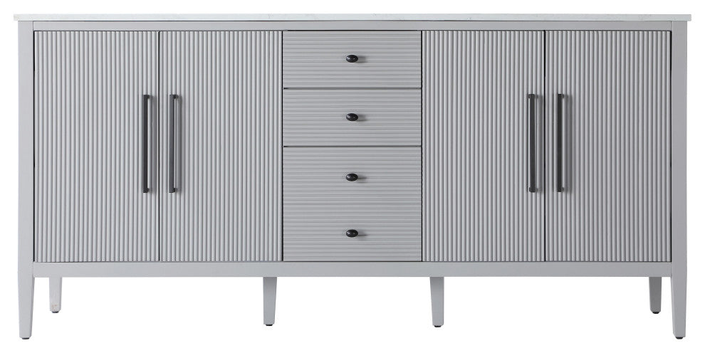 Home Living 72" Double Bathroom Vanity, Grey