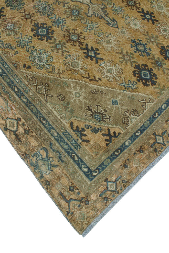 Semi-Antique Abdullat Rust/Peach Rug, 5'11x9'4