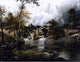 Jules Dupre The Old Bridge, 21"x28" Gallery Wrapped Canvas Print