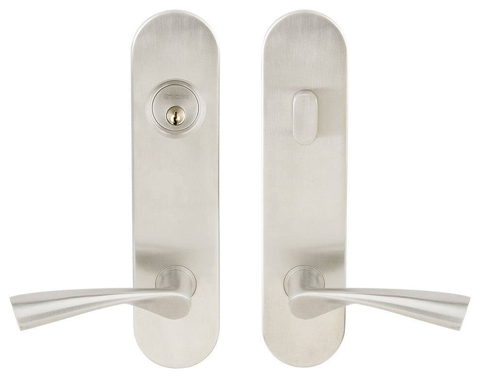 Breeze Lever, Tubular Entry, Single Cylinder, Right Hand, Satin Stainless Steel