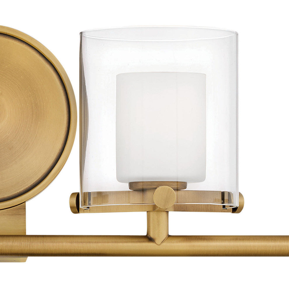 Hinkley Rixon Large Four Light Vanity, Heritage Brass