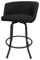 Swivel Counter Metal Pub Set - Joey Stools 26" or 30", Black Lava - Grey, 26", Crackle