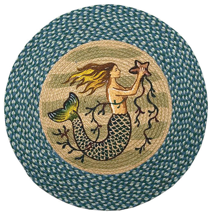 Mermaid Patch Rug, 27" Round