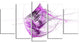Purple on White Fractal Illustration, Abstract Canvas Print, 60"x32", 5 Panels