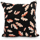 26" Wild Oak Leaves Black Floral Print Decorative Throw Pillow