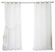 Lace Overlay Curtains, 96"