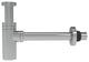 CastelloUSA 1.5" Round Bottle Brass P-Trap, Chrome