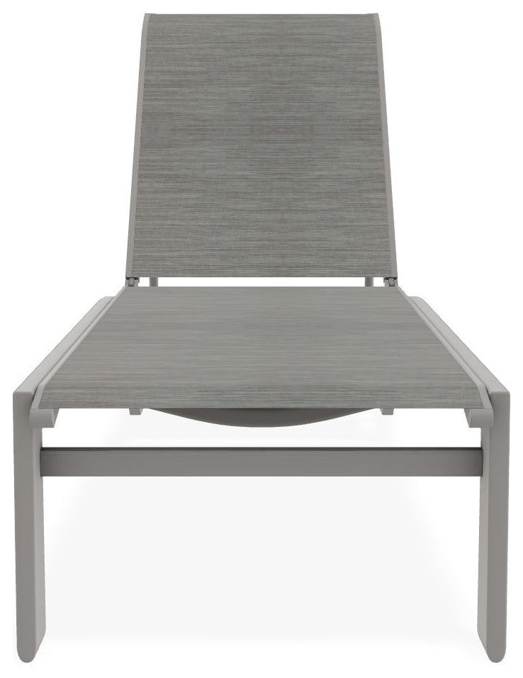 Kendall Sling Stackable Outdoor Chaise Lounge, Sicily/Warm Gray