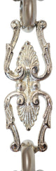 Brass Vintage Chandelier Chain, 3', Polished Nickel, U80