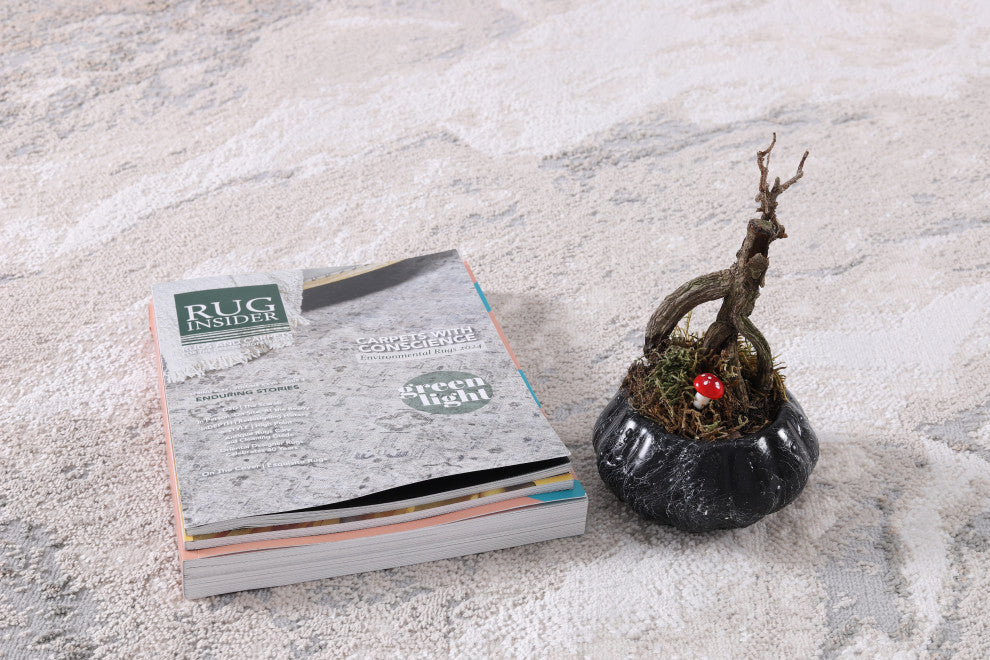 High-Low Hayes Ivory/Beige Rug, Ivory, 5'3"x8'