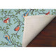 Ravella Birds On Branches Indoor/Outdoor Rug, Aqua, 2'x8' Runner