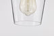 1-Light Brushed Nickel Modern Mini Pendant With Clear Glass Shade