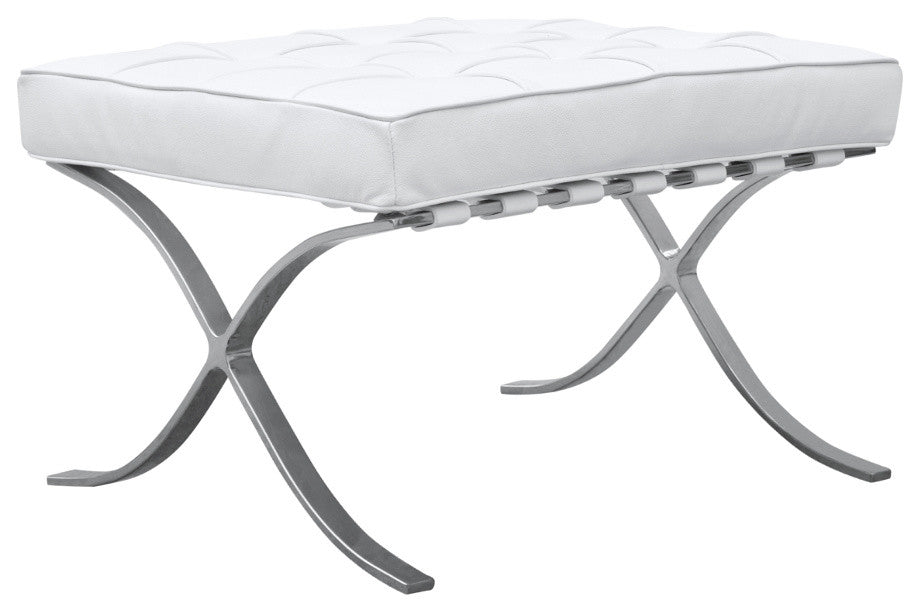 Modern Classics Pavilion Ottoman, White