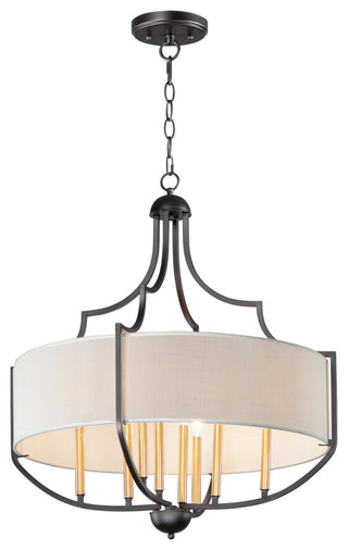 Maxim 25285WL Savant 8 Light 31"W Drum Chandelier - Bronze / Antique Brass