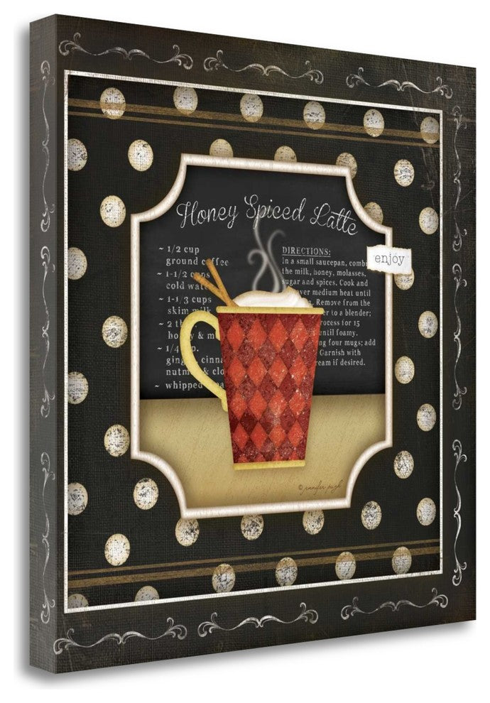 "Kitchen Cuisine Coffee II" By Jennifer Pugh, Giclee on Gallery Wrap Canvas