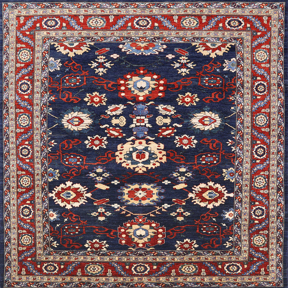 Ahgly Company Indoor Square Mid-Century Modern Area Rugs, 6' Square