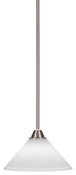 Paramount 1-Light Mini Pendant, Brushed Nickel, 10" White Muslin Glass