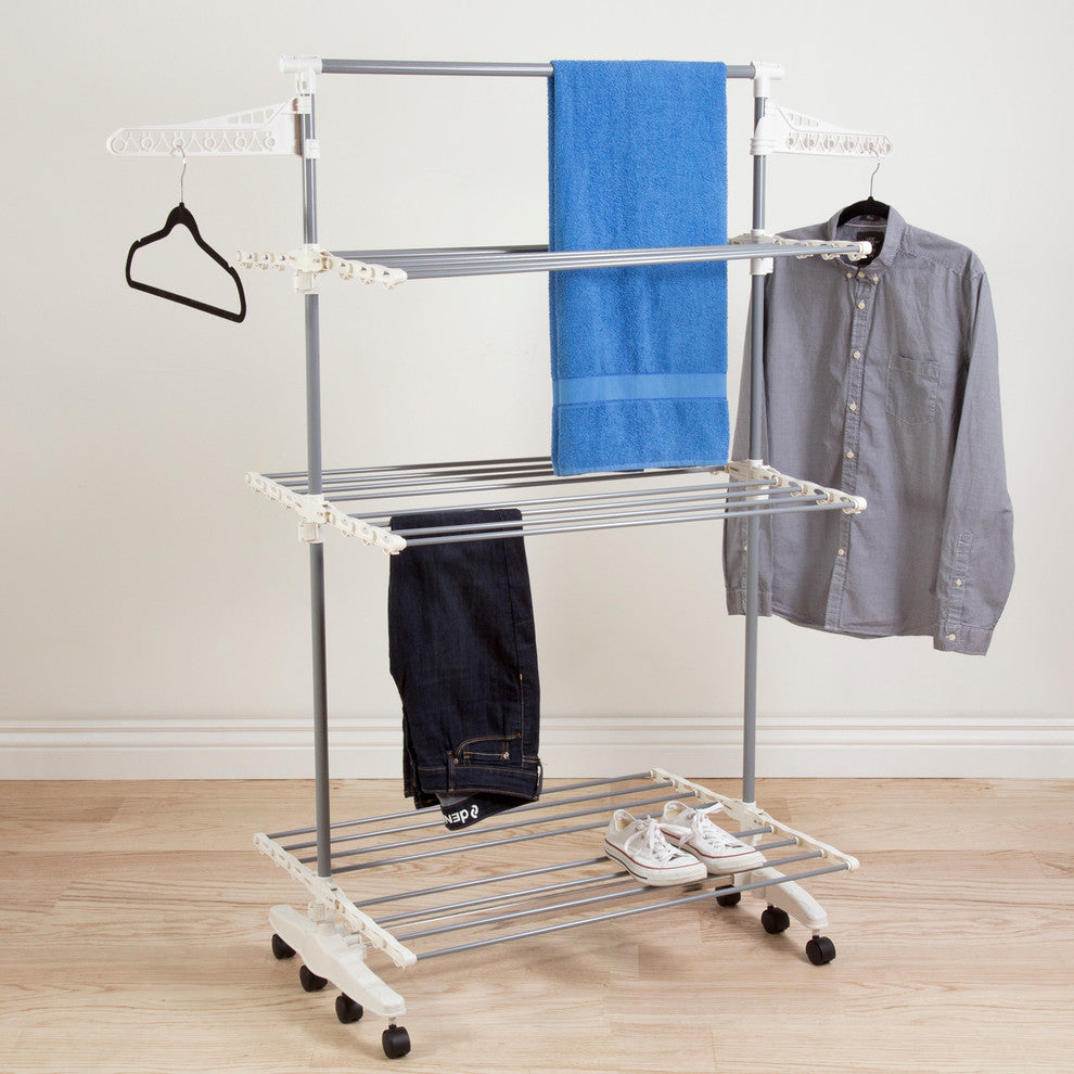 Rolling Stainless Steel Drying Rack Over 8 Transitions by Everyday Home