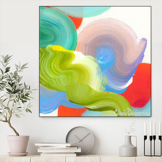"Vav 05" Framed Canvas by Giant Art 30"x30"