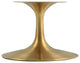 Lippa 36" Round Terrazzo Coffee Table, Gold White