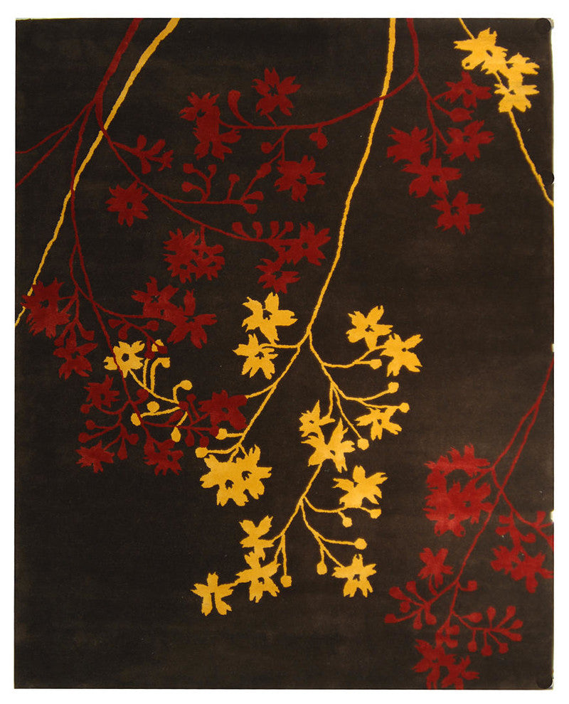 Safavieh Soho soh316a Floral Rug, Brown/Red, 7'6"x9'6"
