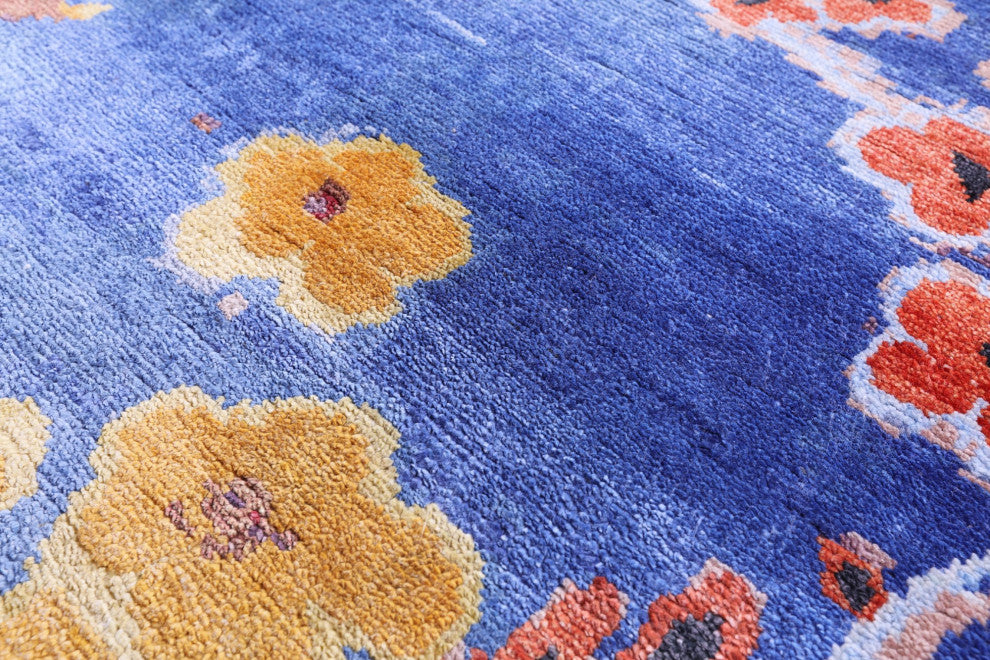 Fish Design Hand Knotted Silk Rug 8' 10" X 12' 0" Q11600